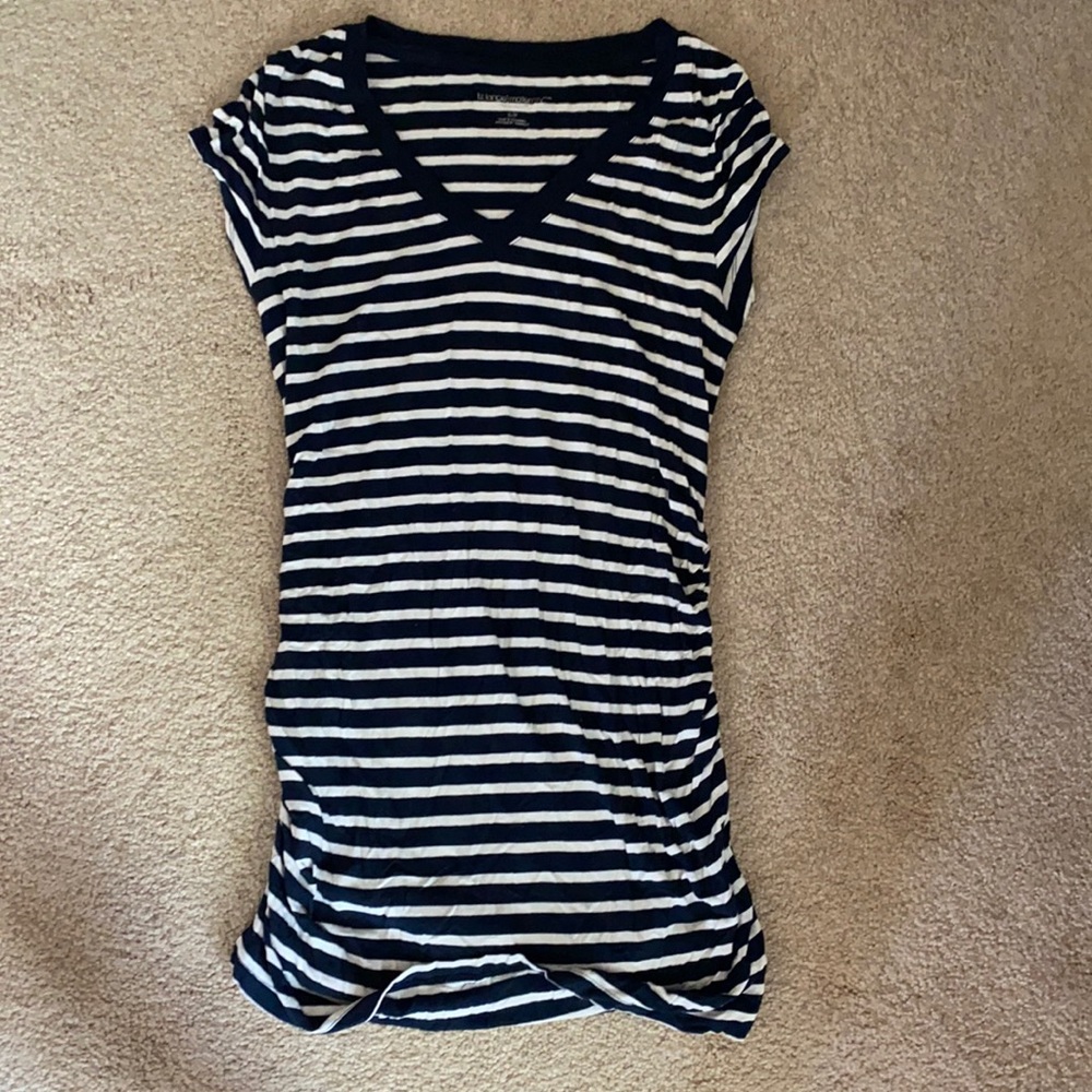 Navy blue maternity top